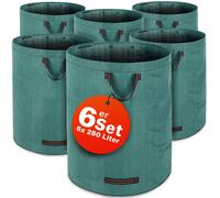 Bolsa para residuos de jardín set de 6 verde 280L cada una