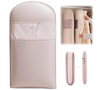 Bolsa Para Ropa Colgante Autocomprimible Y Ahorradora De Espacio, Organizadores De Armario Que Ahorran Espacio, Bolsas Para Abrigos De Plumas, Bolsas Con Funda Antipolvo (Rosa,Large)