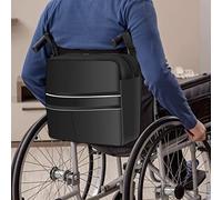 Bolsa para silla de ruedas de 31,5 x 31 x 9,5 cm, con tira reflectante segura, impermeable, bolsa de almacenamiento para silla de ruedas eléctrica, mochila para caminantes, rodadores, scooters