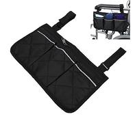 Bolsa para silla de ruedas Organizador de silla de ruedas conveniente para bocadillos para mujeres y hombres para todas las sillas de ruedas universales para mantenerlas ordenadas(black)