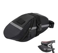Bolsa para sillín con correa para bicicleta,Bolsa para asiento de bicicleta,Bolsa para sillín de bicicleta con tiras reflectantes debajo del asiento | Bolsa de sillín impermeable de alta capacidad par