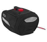 ABUS bolsa de sillín Oryde ST 2085 KF - Bolsa de bicicleta con cubierta para la lluvia - 145 mm x 75 mm - 0,7 litros de capacidad, negro