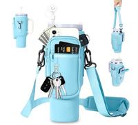 Bolsa para Stanley Cup 40oz, Soporte para Botella De Agua con Correa Ajustable para El Hombro, Stanley Cup Accesorios, para Viajes, Camping, Ciclismo (Azul Cielo)