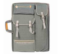 Bolsa para tablero de dibujo artístico, estuche de lona artística con correa para el hombro, mochila multifunción para artista, estuche de almacenamiento para carteles, bocetos y (Gris ahumado)