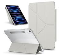 Bolsa para tableta, funda For iPad Air Case 11 inch (M3 2025/M2 2024) 7th/6th Generation Detachable Magnetic Cover Slim Protective Cases, Transparent Back Slim Stand Shockproof Tablet Shell(Szary)