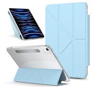 Bolsa para tableta, funda For iPad Air Case 11 inch (M3 2025/M2 2024) 7th/6th Generation Detachable Magnetic Cover Slim Protective Cases, Transparent Back Slim Stand Shockproof Tablet Shell(Blu)