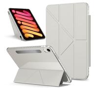 Bolsa para tableta, funda For iPad Mini 7 Case A17 Pro 2024/ Mini 6 2021 8.3 Inch Mini 7th/6th Generation Cases, Detachable Magnetic Slim Protective Cover, Transparent Stand Back Shell(Szary)