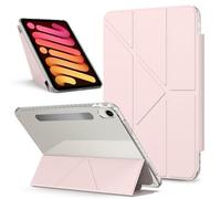 Bolsa para tableta, funda For iPad Mini 7 Case A17 Pro 2024/ Mini 6 2021 8.3 Inch Mini 7th/6th Generation Cases, Detachable Magnetic Slim Protective Cover, Transparent Stand Back Shell(Purple)