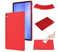 Bolsa para tableta, funda For Samsung Galaxy Tab S10 FE+ / S10 FE Plus Case 13.1 inch 2025 , Flexible TPU Protective Cover Thin Slim Lightweight Shockproof Rugged Back Shell Corner Protection(Rosso)