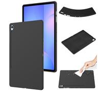 Bolsa para tableta, funda For Samsung Galaxy Tab S10 FE+ / S10 FE Plus Case 13.1 inch 2025 , Flexible TPU Protective Cover Thin Slim Lightweight Shockproof Rugged Back Shell Corner Protection(Svart)