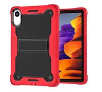 Bolsa para tableta, funda For Xiaomi Redmi Pad 2 Case 11 inch Released 2025, Rugged Hybrid Shockproof Rugged Protective Cases For Redmi PAD 2 11 Inch Tablet Cover With Built-in Stand(Red+Black)