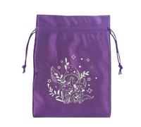 Bolsa para tarjetas de tarot, bolsa de terciopelo con cordón, almacenamiento de joyas de 5.12 x 7.09 pulgadas, soporte para dados, diseño multiusos, ideal para lecturas de tarot, tarjetas de oráculo