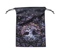 Bolsa para tarot, patrón fase lunar, bolsa para tarot y bolsa para dados con cordones, bolsa almacenamiento tarot franela para accesorios tarot, cubiertas oráculo, gemas