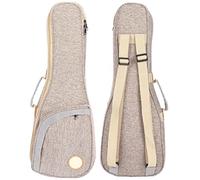 Bolsa para Ukelele, Algodón, Tela Tejida de Lino Simple, Mochila Gruesa, Estuche de Almacenamiento para Instrumentos Musicales, Funda para Ukelele con Colgante, (Tipo universal