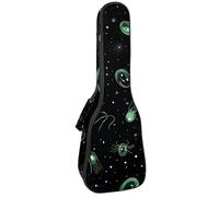 Bolsa para ukelele de 58,4 cm con diseño de esqueletos divertidos haciendo posturas de baile, funda de transporte con almacenamiento y asa gruesa, Multicolor 04, 25.9x9x3.1in/66x23x8cm, Organizador de