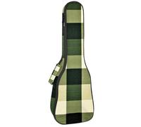 Bolsa para ukelele de 58,4 cm, tinta verde y texturas de acuarela sobre fondo blanco, funda de transporte acolchada con almacenamiento y asa gruesa, Multicolor 08, 25.9x9x3.1in/66x23x8cm, Organizador