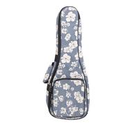 Bolsa para Ukelele, Estuche Mochila con Patrón de Flores de Hibisco Hawaiano, Bolsa Acolchada para Ukelele Engrosada para Concierto Soprano Tenor (23 pulgadas)