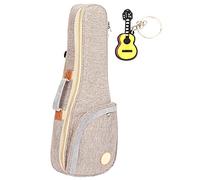 Bolsa para Ukelele, Tela Tejida de Lino y Algodn, Bolsa Acolchada Gruesa para Ukelele, Mochila para Concierto, Soprano, Tenor (26 pulgadas