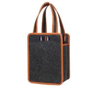 Bolsa para vino - Bolsa de viaje para botella de vino | 24 x 18 x 33 cm Bolsa de transporte de botellas de vino de fieltro, bolsa portabotellas de fieltro peer picnic, barbacoa, viajes, camping