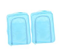 Bolsa para Zapatos Cremallera de Poliéster, 2 Piezas | Zapatillas y Deportivas, Uso en Organización y Equipaje, Diseño Ligero y Sencillo, Azul Claro
