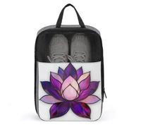 Bolsa para zapatos de golf con diseño de flor de loto, magenta y violeta, para viajes, uso diario, antipolvo