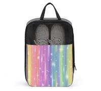 Bolsa para zapatos de golf con diseño degradado de arcoíris pastel neón para viajes, uso diario, bolsa de almacenamiento antipolvo para zapatos de golf