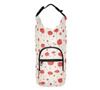 Bolsa pequeña de flores de clavel rojo con soporte para botella de agua, portador de botellas de agua de varios tamaños para ciclismo, soporte para botellas de agua de 20/24/32/40 onzas, Leche de vaca
