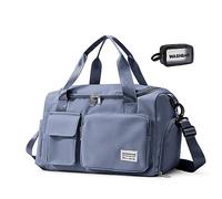 Bolsa pequeña de gimnasio para mujer, bolsa de viaje para fin de semana con compartimento para zapatos, 04#Azul, Gym Bag & Toiletry Bag, Bolsa de gimnasio y neceser