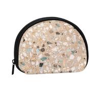 Bolsa pequeña de Piedra Natural de terrazo para Guardar Toallas sanitarias y Maquillaje, Monedero para cosméticos de Mujer.