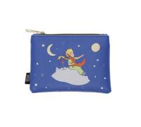Bolsa pequeña o monedero con cremallera - Material plástico impreso - Diseño de pequeño príncipe con zorro y rosa - Tamaño: 14 x 10 cm