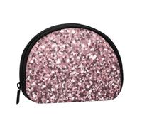 Bolsa pequeña para Guardar Toallas sanitarias con Lentejuelas de Oro Rosa sobre Fondo Rosa Abstracto, Monedero para cosméticos de Mujer