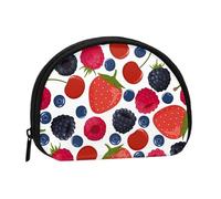 Bolsa pequeña para Guardar Toallas sanitarias, diseño de frambuesas maduras y Bayas, Monedero para cosméticos de Mujer.