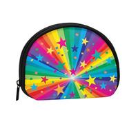 Bolsa pequeña para Guardar Toallas sanitarias, Maquillaje y cosméticos, con diseño de arcoíris y Estrellas, Confeti y Rayos.