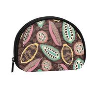 Bolsa pequeña para Guardar Toallas sanitarias, Maquillaje y cosméticos con Forma de Vaina de Cacao de Colores, Monedero para Mujer