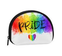 Bolsa pequeña para Guardar Toallas sanitarias, Maquillaje y Monedero para Mujer, con diseño de Acuarela de Colores LGBT, Orgullo Gay, corazón arcoíris.