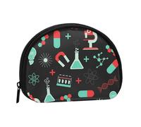 Bolsa pequeña para Guardar Toallas sanitarias, Monedero para cosméticos de Mujer, con Patrones de química y Ciencia ecológica.