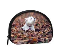 Bolsa pequeña para Guardar Toallas sanitarias, Monedero para cosméticos de Mujer, diseño de West Highland White Terrier (Perros Westie Bokeh)
