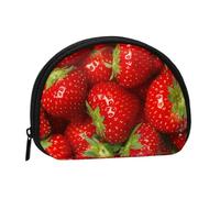 Bolsa pequeña para Guardar Toallas sanitarias y Maquillaje con Dibujo de Fresa, Monedero para cosméticos de Mujer