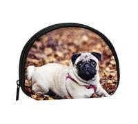 Bolsa pequeña para Guardar Toallas sanitarias y Maquillaje con diseño de Cachorro de Pug, Monedero para cosméticos de Mujer