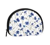 Bolsa pequeña para Guardar Toallas sanitarias y Maquillaje con diseño de Flor de Aciano, Monedero para cosméticos de Mujer