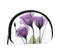 Bolsa pequeña para Guardar Toallas sanitarias y Maquillaje con diseño de Flores de la Esperanza en Color Lavanda y Morado, Monedero para cosméticos de Mujer.