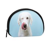 Bolsa pequeña para Guardar Toallas sanitarias y Maquillaje con diseño de Labrador Divertido, Monedero para cosméticos de Mujer