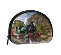 Bolsa pequeña para Guardar Toallas sanitarias y Maquillaje con diseño de Locomotora de Vapor, Monedero para cosméticos de Mujer