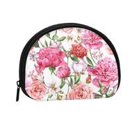 Bolsa pequeña para Guardar Toallas sanitarias y Maquillaje con diseño de peonía de jardín, Monedero para cosméticos de Mujer