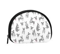Bolsa pequeña para Guardar Toallas sanitarias y Maquillaje, con diseño de Schnauzer Miniatura sin Costuras, Monedero para cosméticos de Mujer.