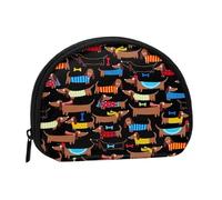 Bolsa pequeña para Guardar Toallas sanitarias y Maquillaje con Estampado Amo a mi Perro Salchicha, Monedero para cosméticos de Mujer