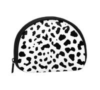 Bolsa pequeña para Guardar Toallas sanitarias y Maquillaje con Estampado de Perro dálmata y Lunares Negros, Monedero para cosméticos de Mujer