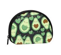 Bolsa pequeña para Guardar Toallas sanitarias y Maquillaje, con un Bonito patrón sin Costuras de corazón de Aguacate. Monedero para cosméticos de Mujer.