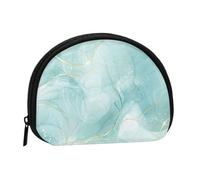 Bolsa pequeña para Guardar Toallas sanitarias y Maquillaje, diseño de mármol Verde Menta Pastel, Monedero para cosméticos de Mujer.