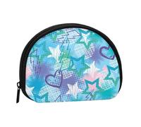 Bolsa pequeña para Guardar Toallas sanitarias y Maquillaje, Monedero para cosméticos de Mujer, con diseño de Estrellas de Rock Flash